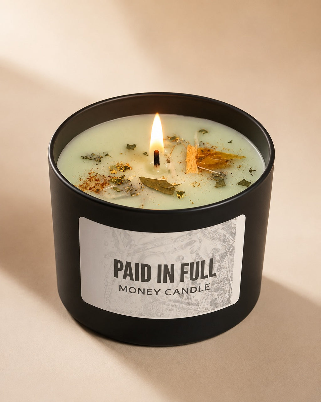 Paid In Full Money Candle